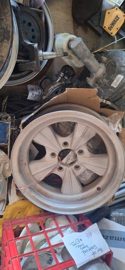 Very Old School  Mag Wheel See Pics 15x6 Been Media Blasted. Man Cave Item