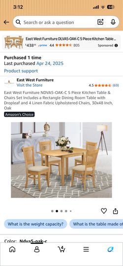 Oak Drop Leaf Table & 4 Fabric Chairs