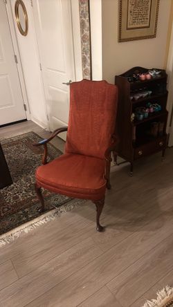 Vintage red antique accent arm chair
