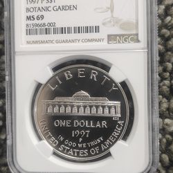 1997 Botanic Gardens Commemorative Silver Dollar