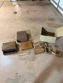 Collection of vintage wooden boxes: all included