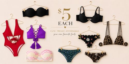 Women’s Bikini & Swimwear Bundle – Multiple Styles & Colors – Size Small – $5 Each