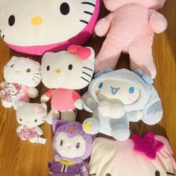 Hello Kitty Plushies Cash Only