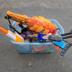 Bin of Nerf Guns