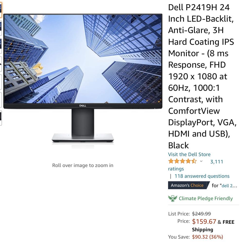 Dell Anti Glare 24 “ Monitor