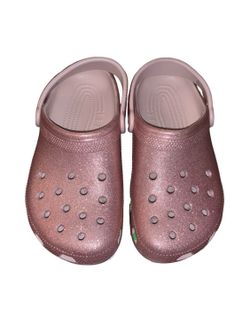 Crocs Classic Glitter Clogs Rose Quartz Size M/3-W/5 NWT