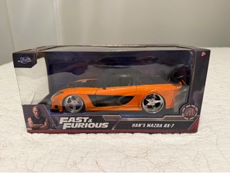 Jada Toys Fast and Furious Han's Mazda RX-7 Diecast Model Car - Orange (30736)