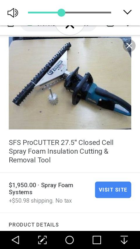 SFS PROCUTTER 27.5” CLOSED CELL SPRAY FOAM INSULATION CUTTING & REMOVAL TOOL