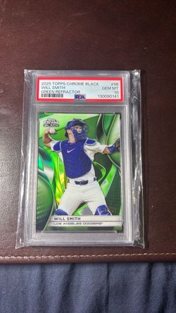 2025 Topps Chrome Black Will Smith Green Refractor PSA 10 (POP 1)