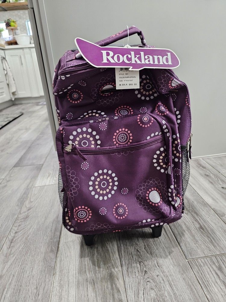 Rockland Girl Rolling School Backpack
