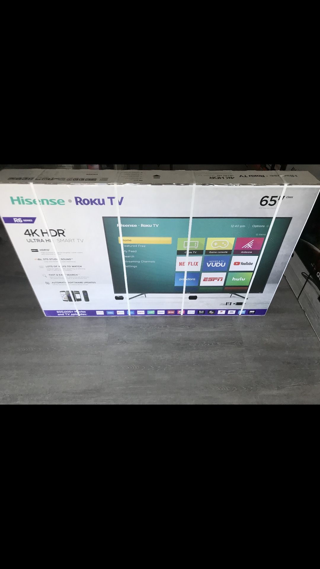 65 INCH HISENSE 4K ROKU SMART TV 📺
