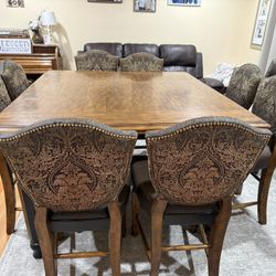 Solid wood dining table for 8 - 55”x58” 36”high - delivery available