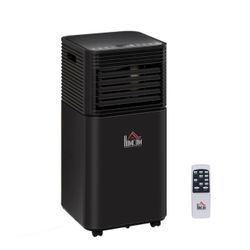 8,000 BTU Portable Air Conditioner Cools 200 Sq. Ft. with 24 Hour Timer in Black