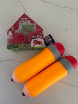 Pencil Squishy and Cherry Squishy