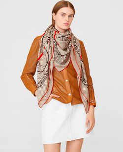 Auth New Hermes 140 Panoplie Equestre Eyeliner Cashmere Shawl Scarf
