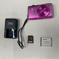 CANON POWERSHOT ELPH 330 HS WITH BATTERY CHARGER SD CARD