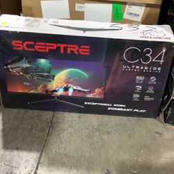 Sceptre 34-Inch Curved Ultrawide WQHD Monitor 3440 x 1440 R1500 up to 180Hz/165Hz DisplayPort x2 99% sRGB 1ms Picture by Picture, Build-in Speakers Ma