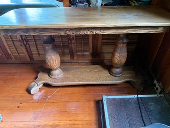 Oak console table