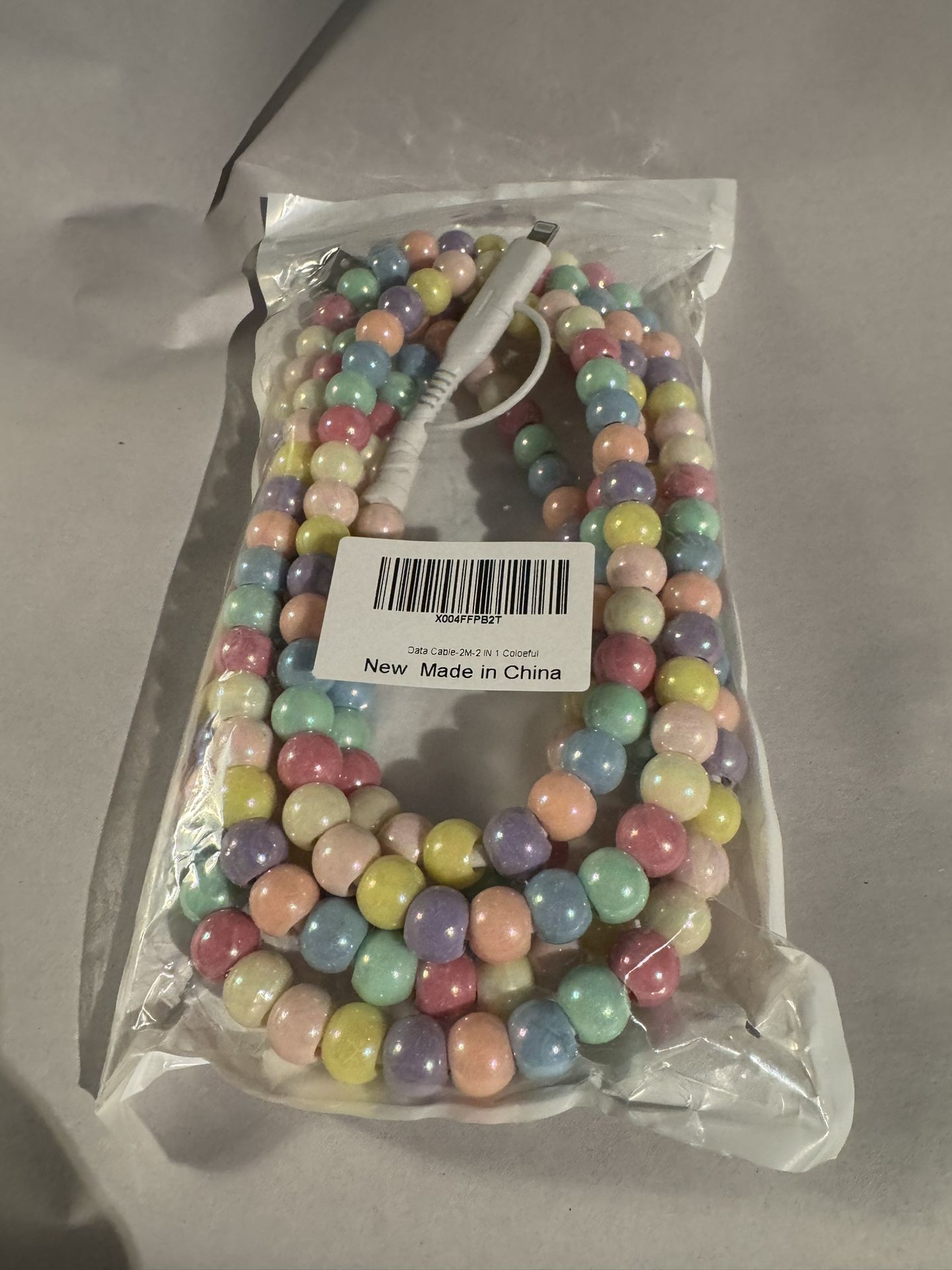 Beaded USB to USB C Fast Charger Cord 6.6FT MFi Certified Type C Charging Cable