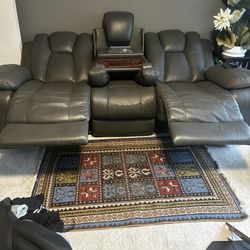 Reclining Sofa With Drop Down Table