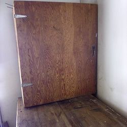 VINTAGE HAND MADE SHELF & WORK BENCH 