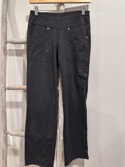 Black Cargo-Style Stretch Pants