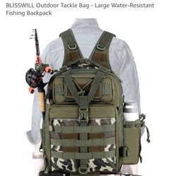 Blisswill Fishing Shoulder Backpack / Tackle Bag