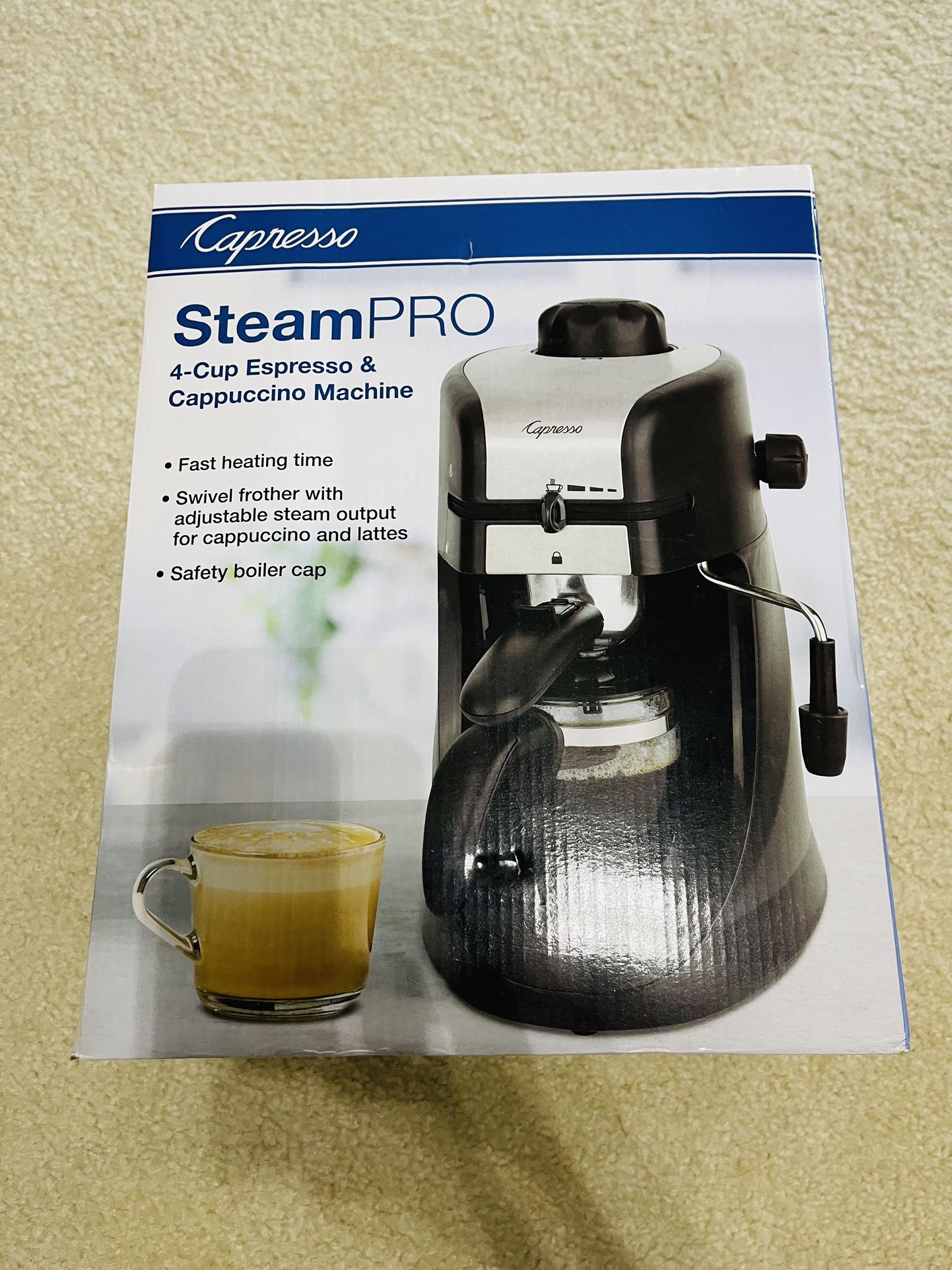 Brand New Capresso Steam Pro 4-Cup Espresso & Cappuccino Machine