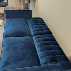Wayfair Mercury Row Royal Navy Blue Sleeper Sofa