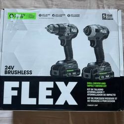 FLEX 24-volt 2-Tool Brushless Power Tool Combo Kit with Soft Case (2-Batteries and Charger Included)