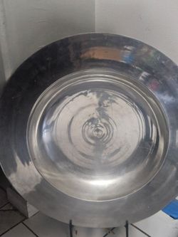 Large Stainless Steel Round Tray