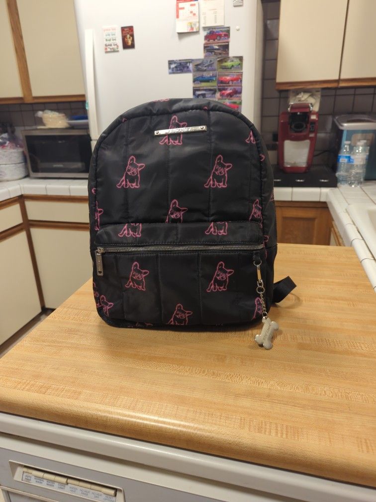Betsey Johnson Neon French Bulldog Backpack