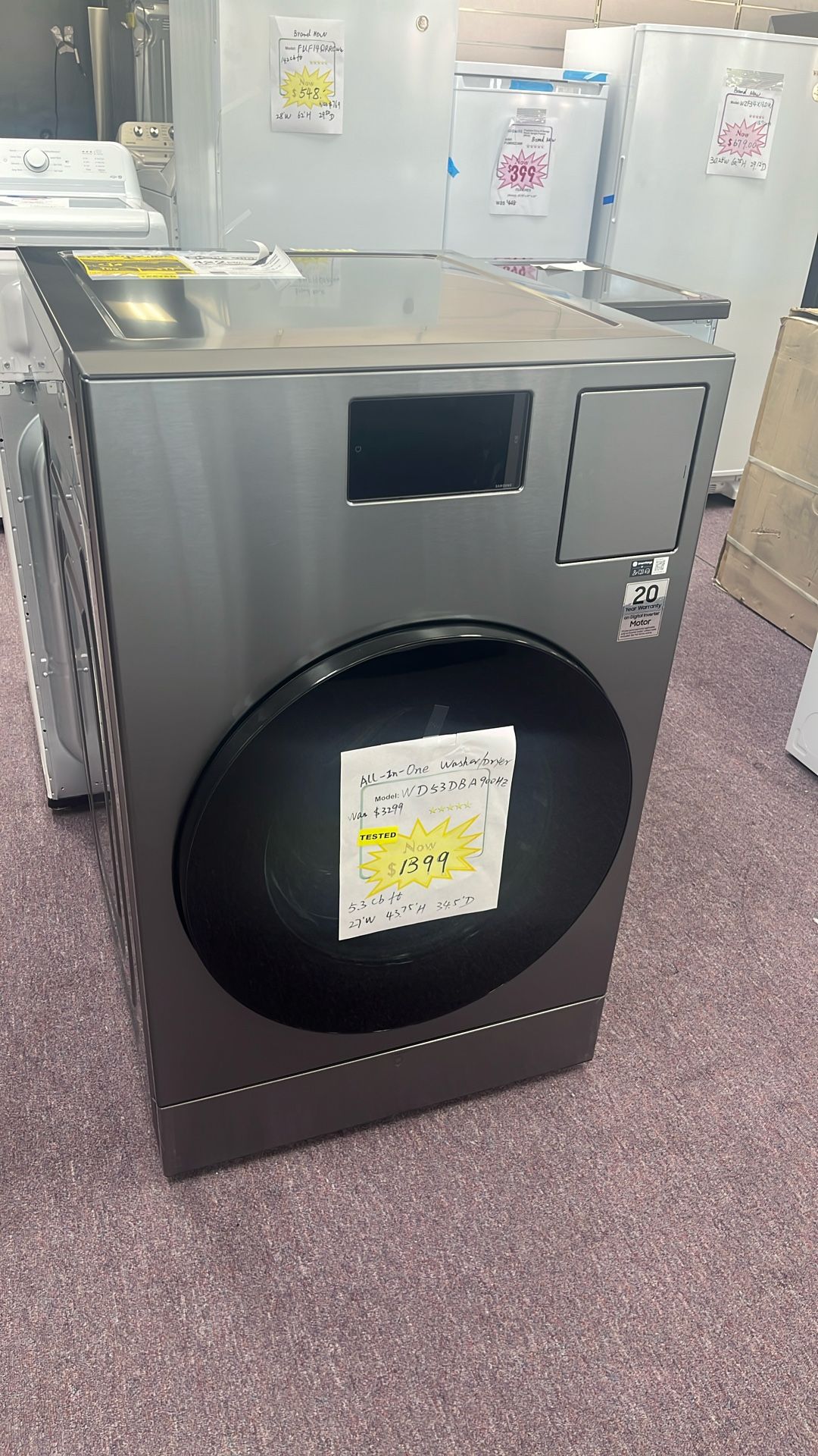Washer And Dryer All In One New Open Box And 1 Year Warranty