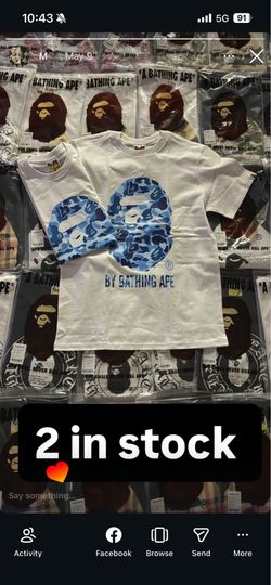 Medium Bape Shirt, light blue.