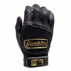 Franklin Pro Classic Gold YouthSM Batting Gloves Black Gold BaseballSoftball New
