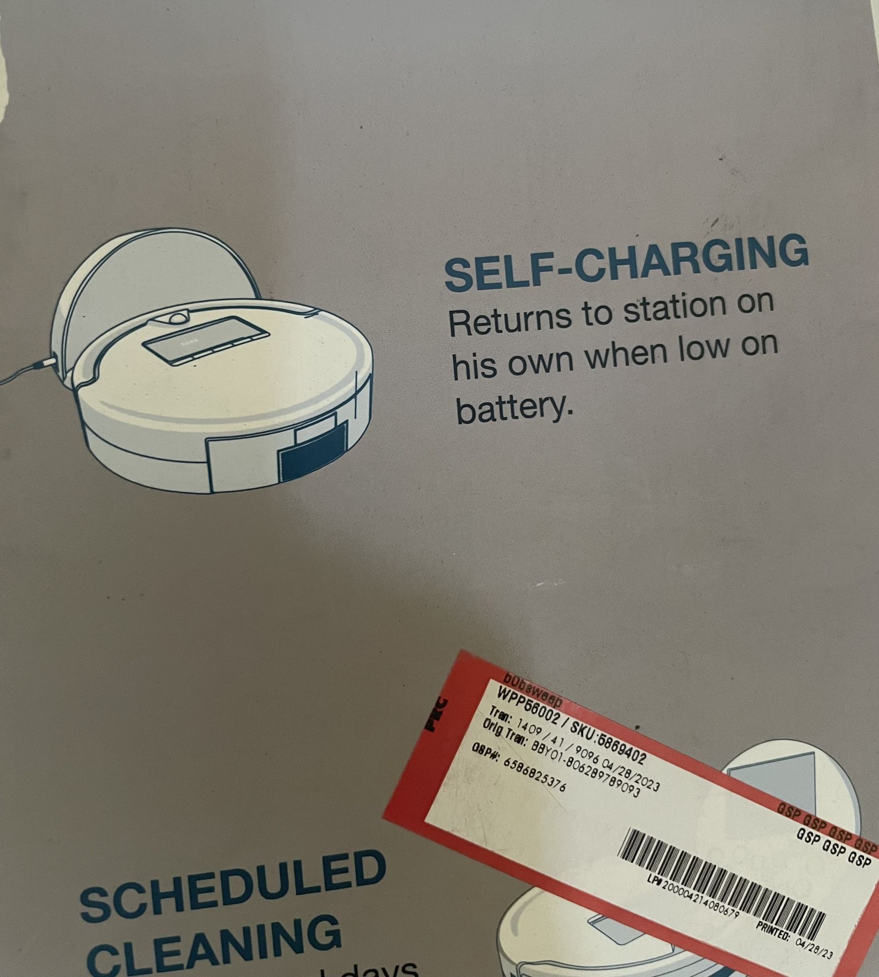 Used Twice Bob Pet hair Plus. Robotic Vacuum Cleaner And Mop. Like New