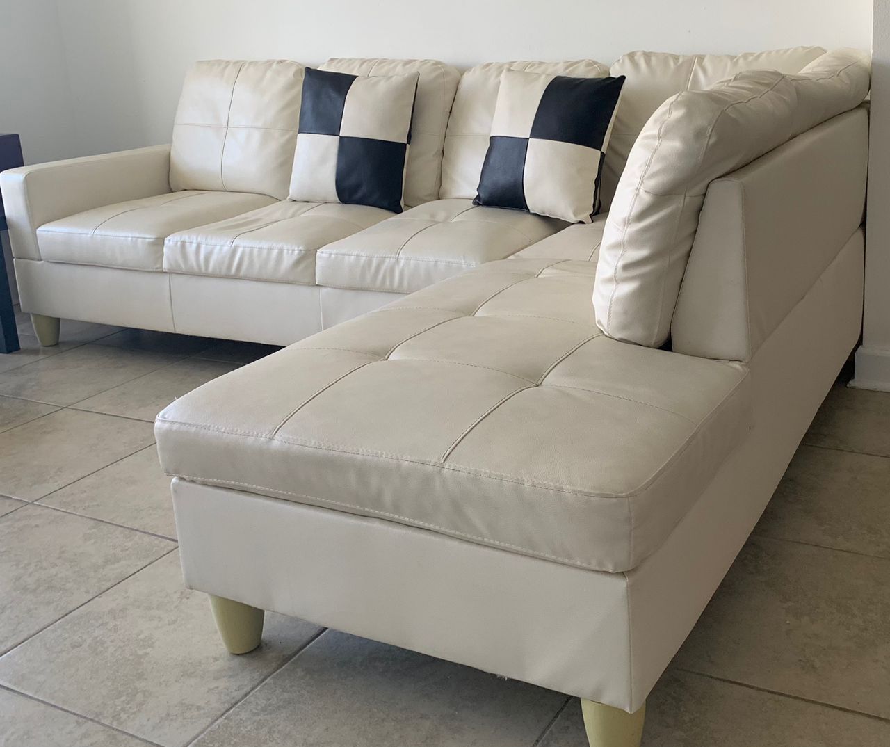 White Sectional Sofa 