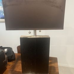 Brown Leather Desk Lamp