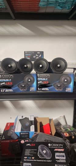 New!! Orion (4) 6 1/2 Mid Range Speakers & (2) Bullet Tweeters. All For Only $150!!