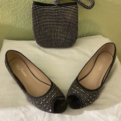 Rhinestone Shoes/Clutch