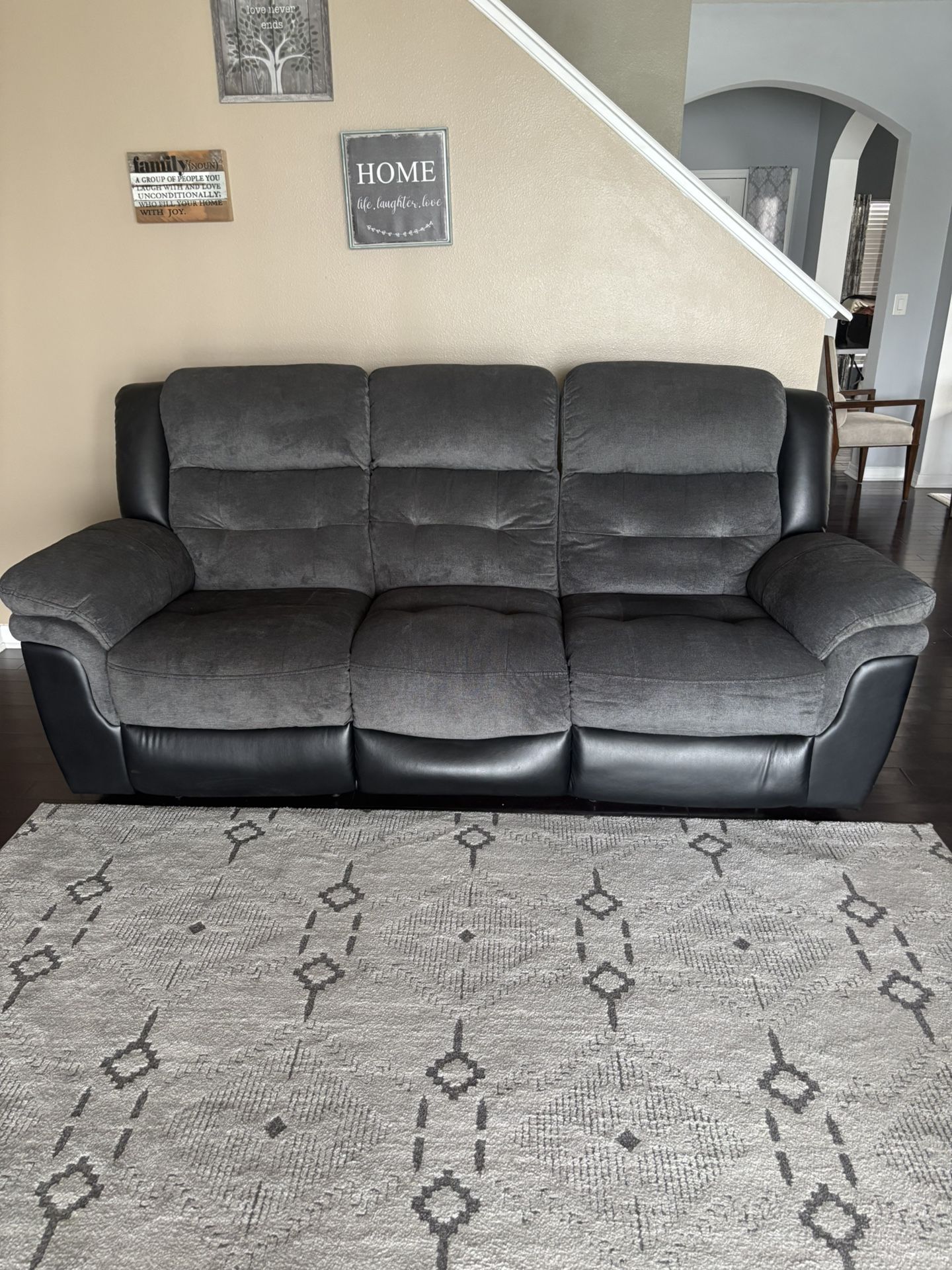 Full Reclining Large Sofa With Ports