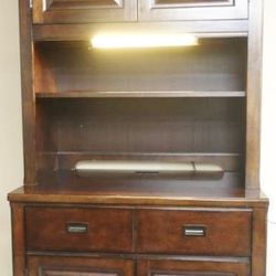 Thomasville - Tall Desk with Hutch and Storage Plus Light - Delivered
