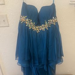 Blue Dress Party Prom Quinceañera Size M New 