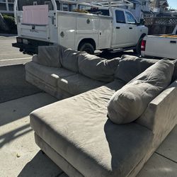 Grey L Shaped Sectional Couch