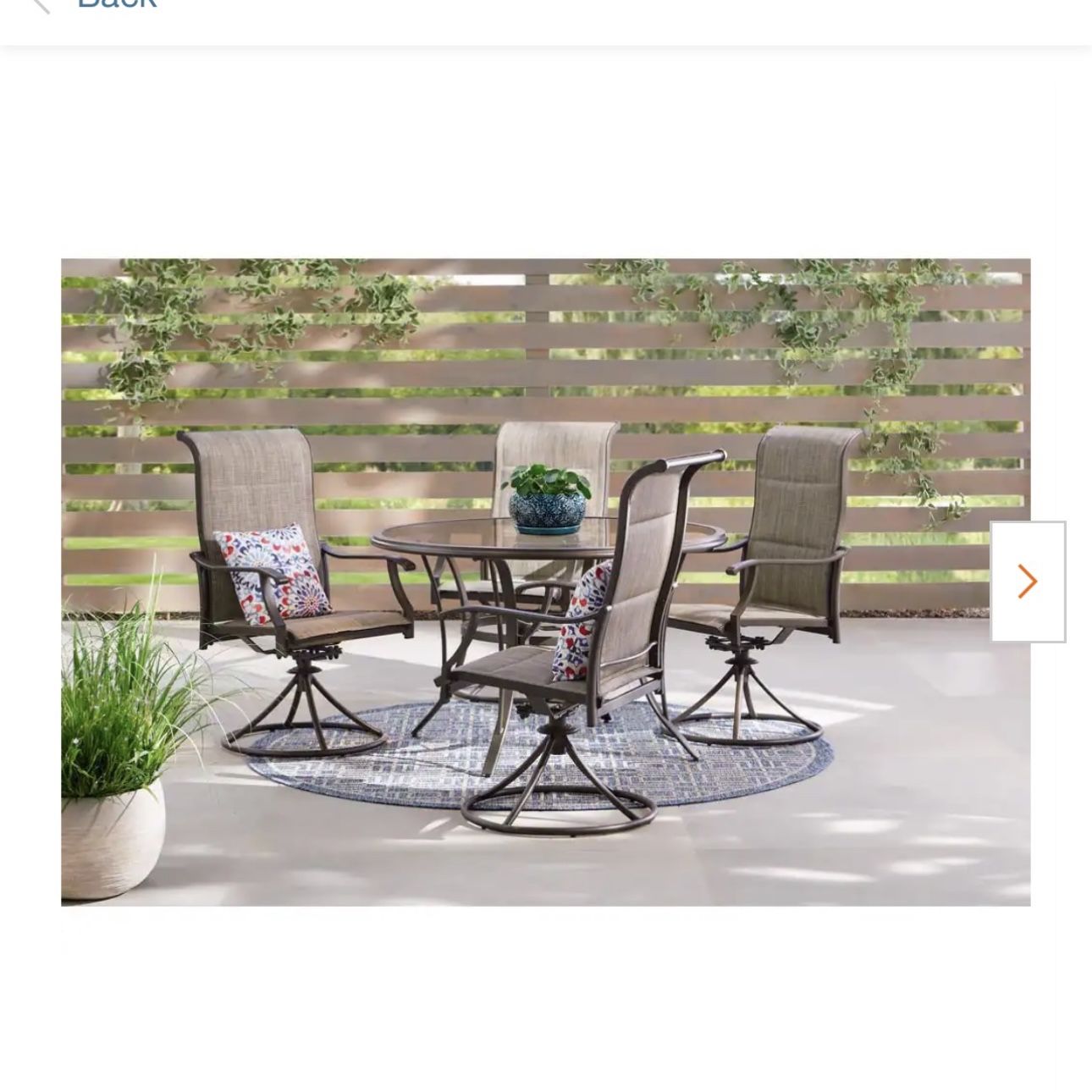 Hampton bay riverbrook bistro set deals