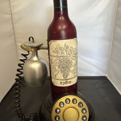 Wine Bottle Land Line Phone