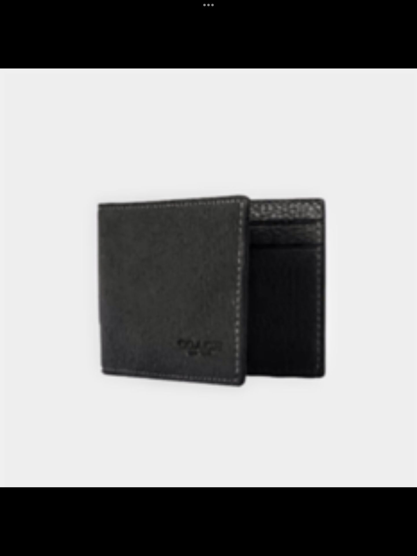 NWT 🔥Coach Men’s Compact Bifold Leather Wallet Black