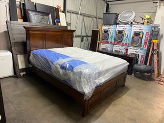 Wood Bed Frame and Headboard $299