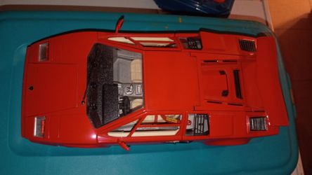 Red Lamborghini 5,000 QV  diecast model car