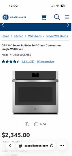 GE 30” Wall oven NEW